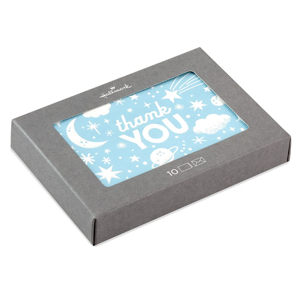 Moon and Stars Blue Boxed Blank Thank-You Notes, Pack of 10 for only USD 10.49 | Hallmark