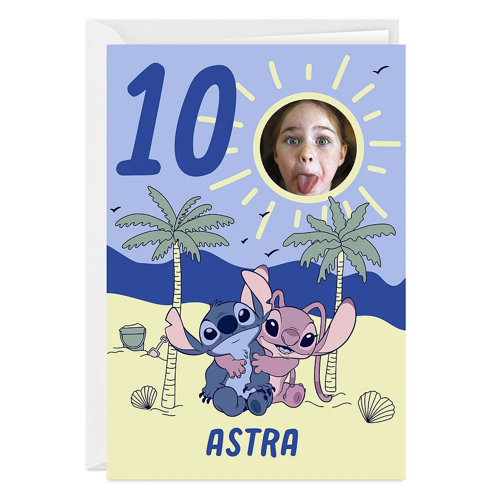 Disney Lilo & Stitch With Angel Custom Birthday Card for only USD 4.99 | Hallmark