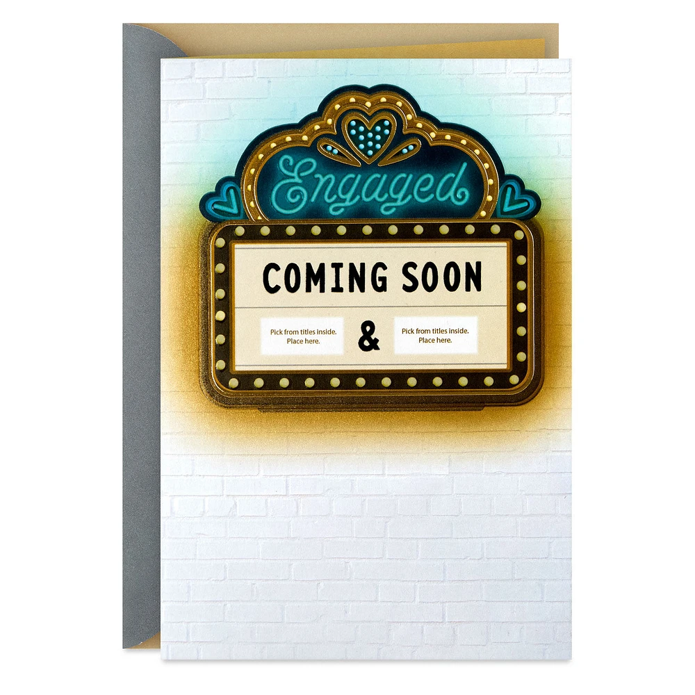 Coming Soon Customizable Wedding Shower Card With Title Stickers for only USD 5.99 | Hallmark