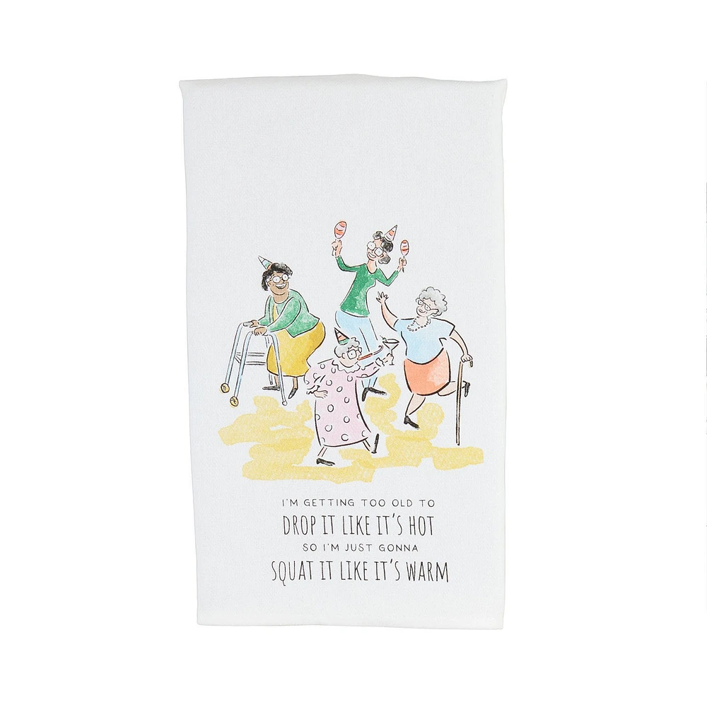 Mud Pie Drop It Like It's Hot Funny Tea Towel for only USD 9.99 | Hallmark