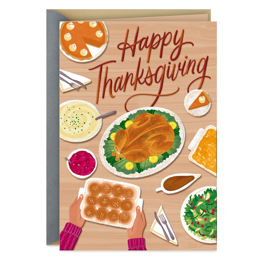 Pass the Blessings and Pour on the Thanks Thanksgiving Card for only USD 3.59 | Hallmark