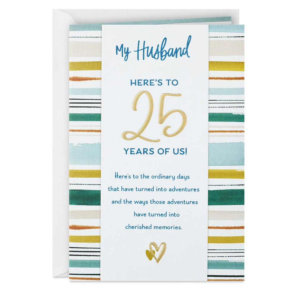 Adventures and Memories 25th Anniversary Card for Husband for only USD 5.99 | Hallmark