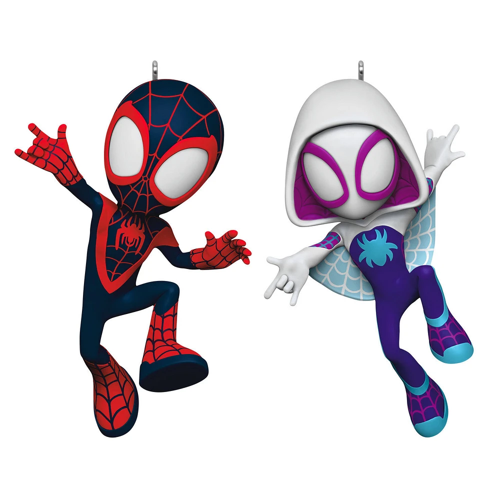 Marvel Spidey and His Amazing Friends Spin and Ghost-Spider Ornaments, Set of 2 for only USD 29.99 | Hallmark