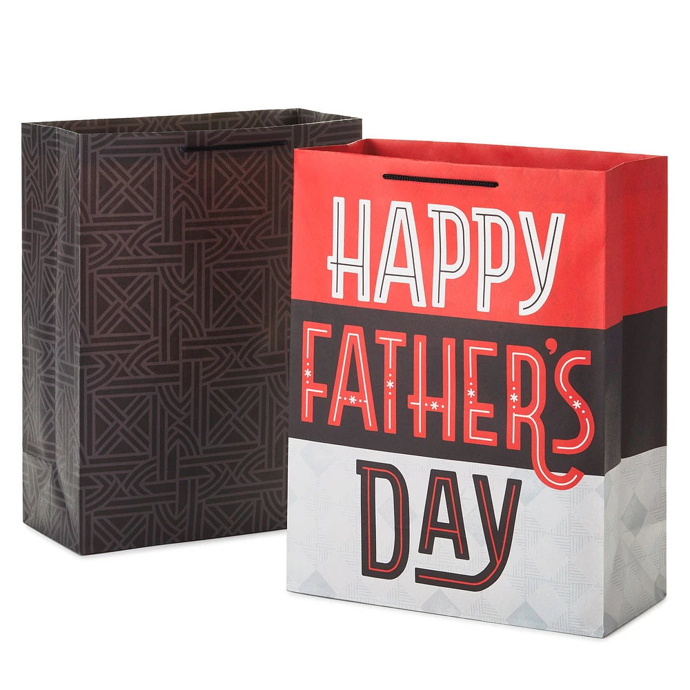 14.4" Geometric and Father's Day 2-Pack Extra-Large Gift Bags for only USD 7.99 | Hallmark