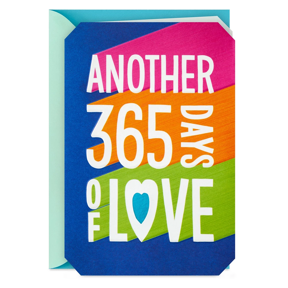 Another 365 Days of Love Anniversary Card for Couple for only USD 3.99 | Hallmark