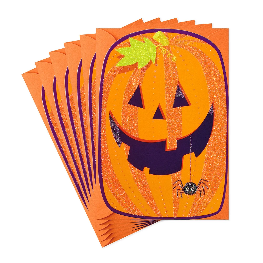 Smiling Pumpkin With Spider Halloween Cards, Pack of 6 for only USD 6.99 | Hallmark