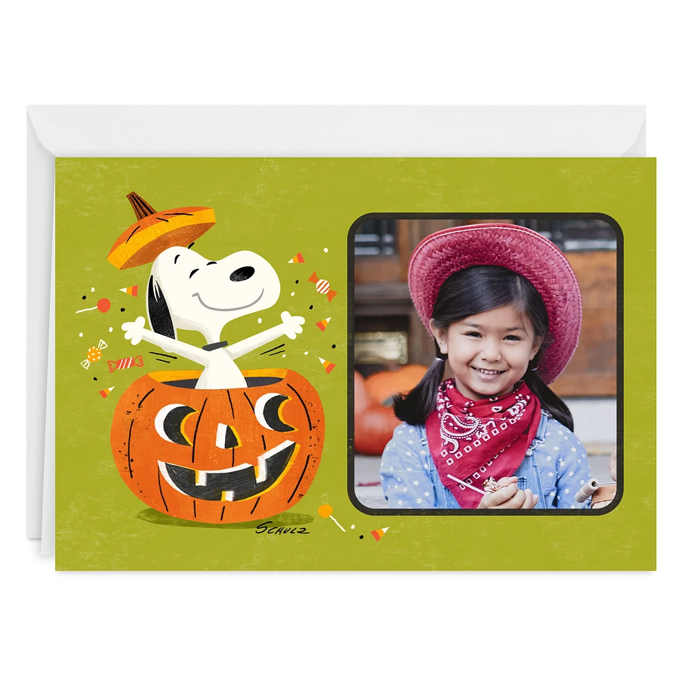 Peanuts® Snoopy Pumpkin Custom Halloween Card for only USD 4.99 | Hallmark