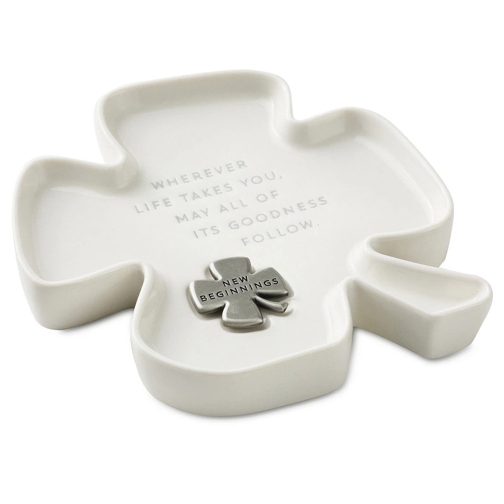 Clover-Shaped Trinket Dish With Token for only USD 24.99 | Hallmark