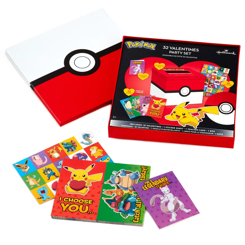 Pokémon Kids Classroom Valentines Set With Cards, Stickers and Mailbox for only USD 9.99 | Hallmark