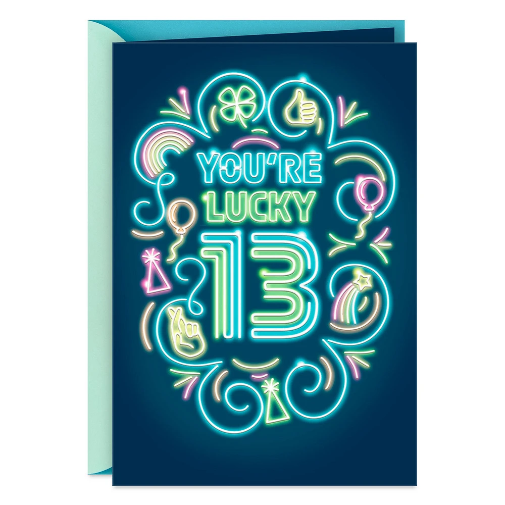 Lucky to Know You 13th Birthday Card for only USD 2.99 | Hallmark