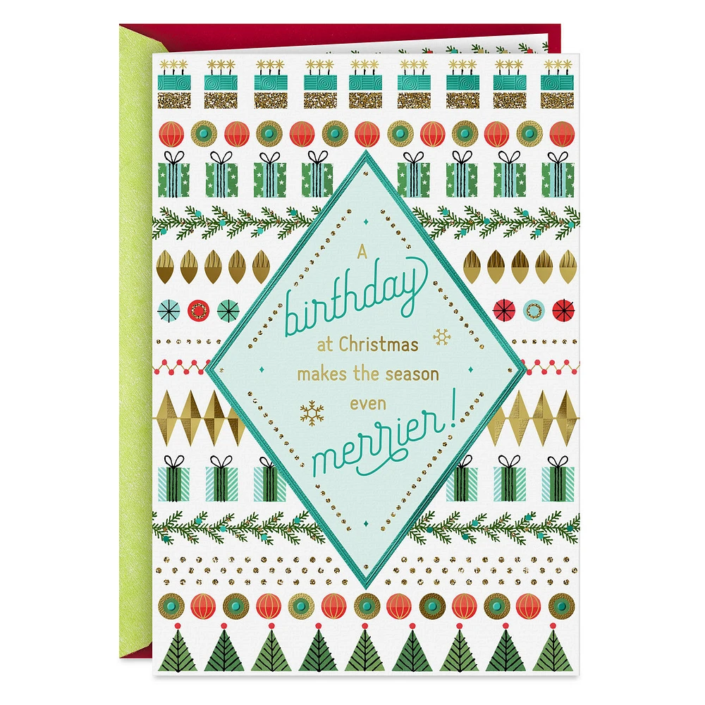 Merry Wishes Christmas Birthday Card for only USD 4.99 | Hallmark