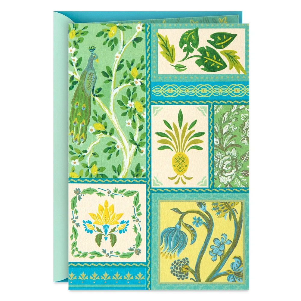 Peacock and Botanical Wallpaper Prints Blank Card for only USD 4.99 | Hallmark