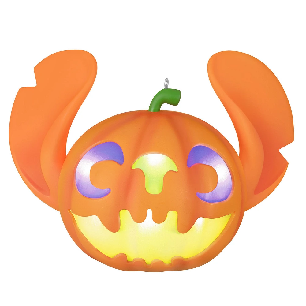 Disney Lilo & Stitch Spooky Stitch Jack-o'-Lantern Ornament With Light for only USD 33.99 | Hallmark