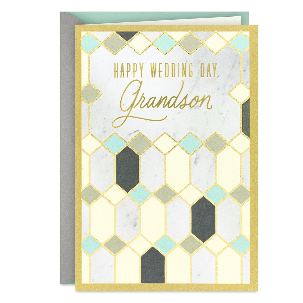 Celebrating This Beautiful New Chapter Wedding Card for Grandson for only USD 4.59 | Hallmark