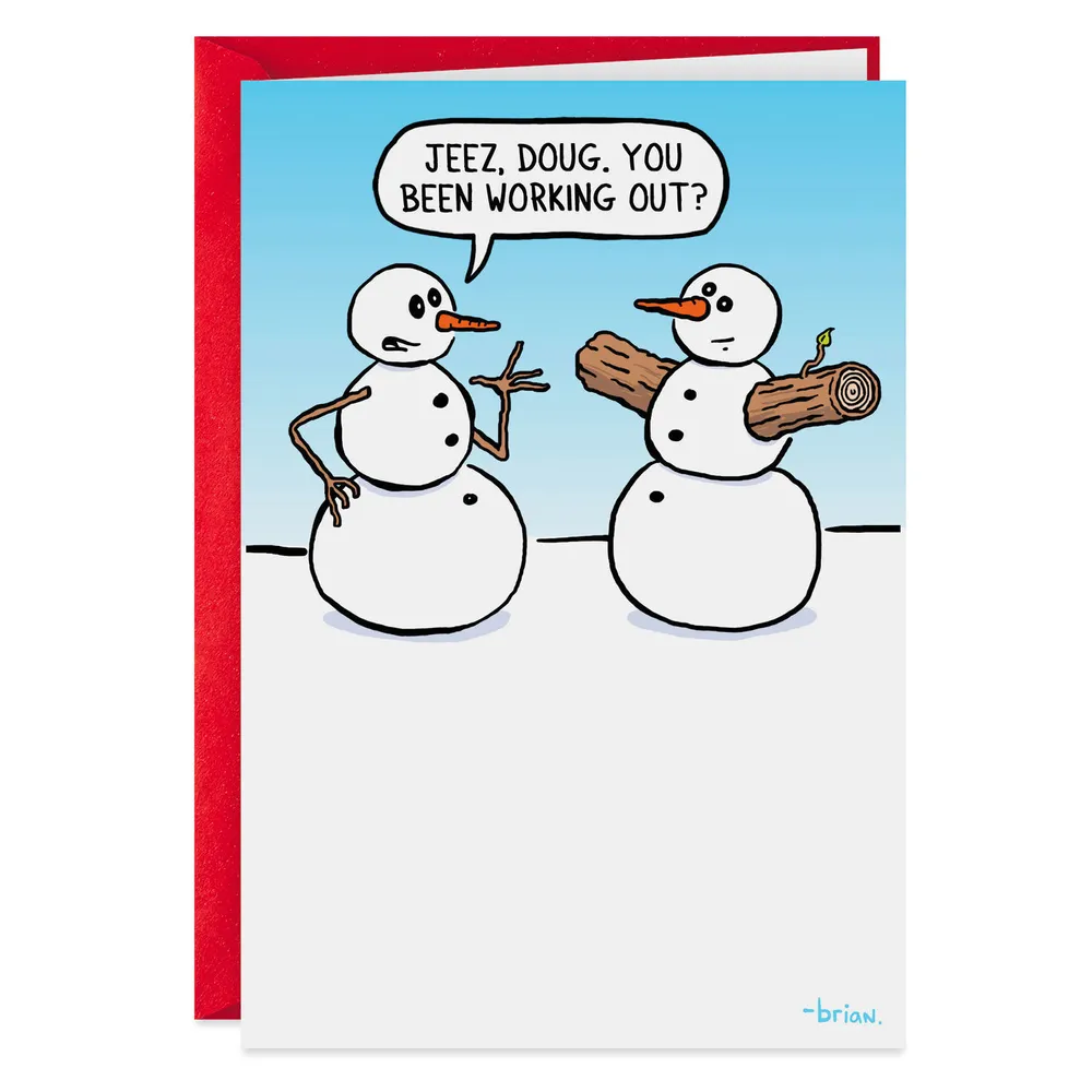 Buff Snowman Funny Christmas Card for only USD 3.49 | Hallmark