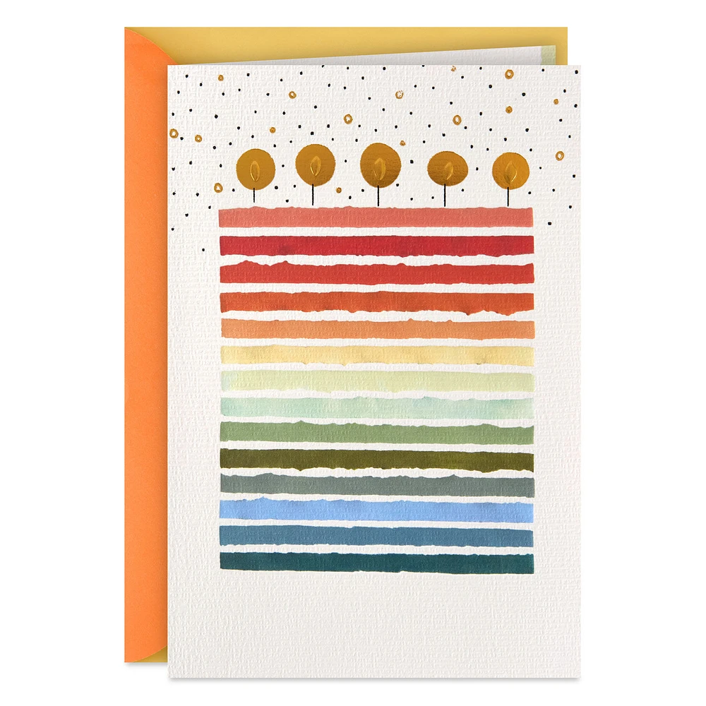 Rainbow Layer Cake Blank Birthday Card for only USD 4.59 | Hallmark