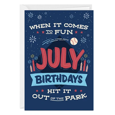 July Hits It Out of the Park Custom Birthday Card for only USD 4.99 | Hallmark