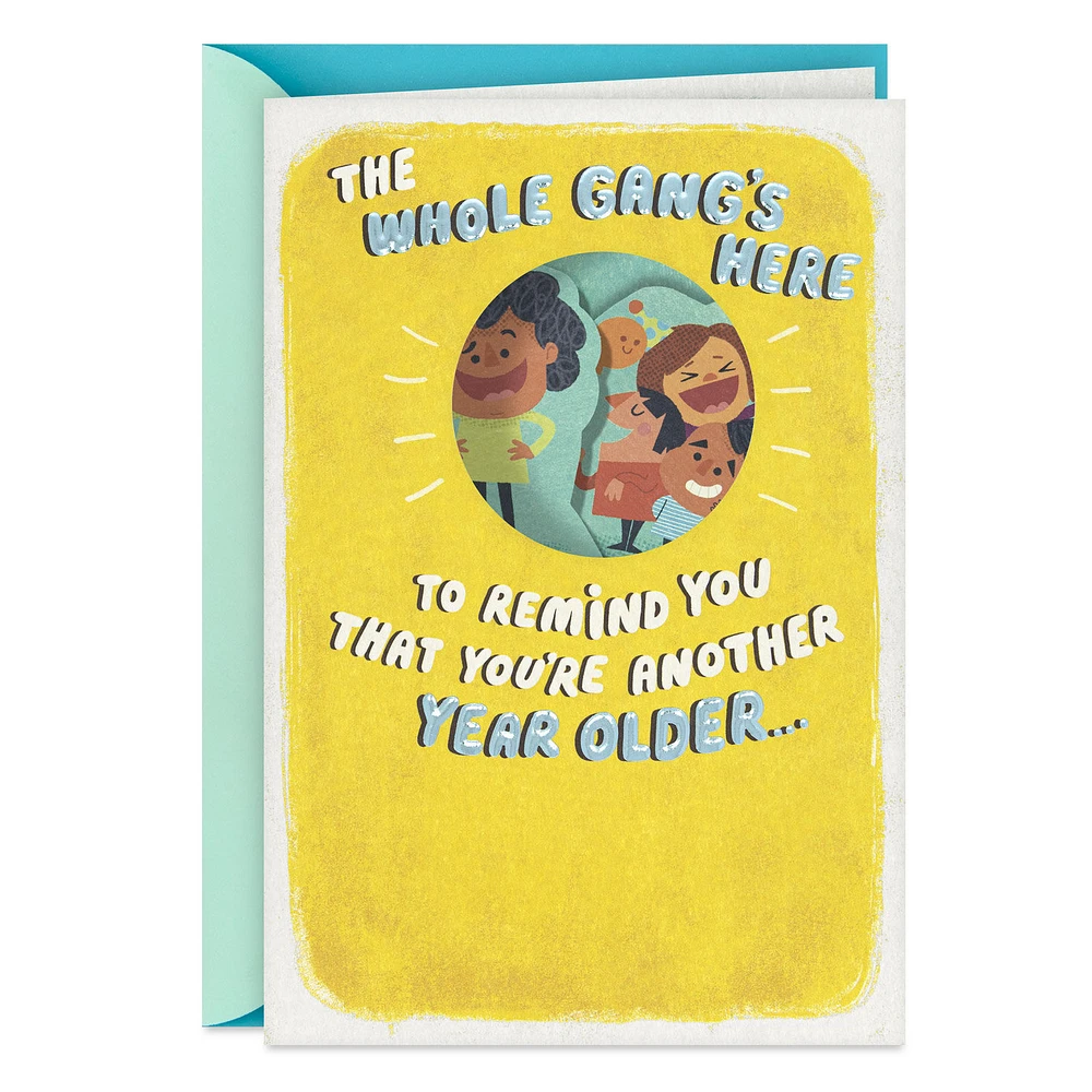 The Whole Gang’s Here Funny Pop-Up Birthday Card for only USD 4.99 | Hallmark