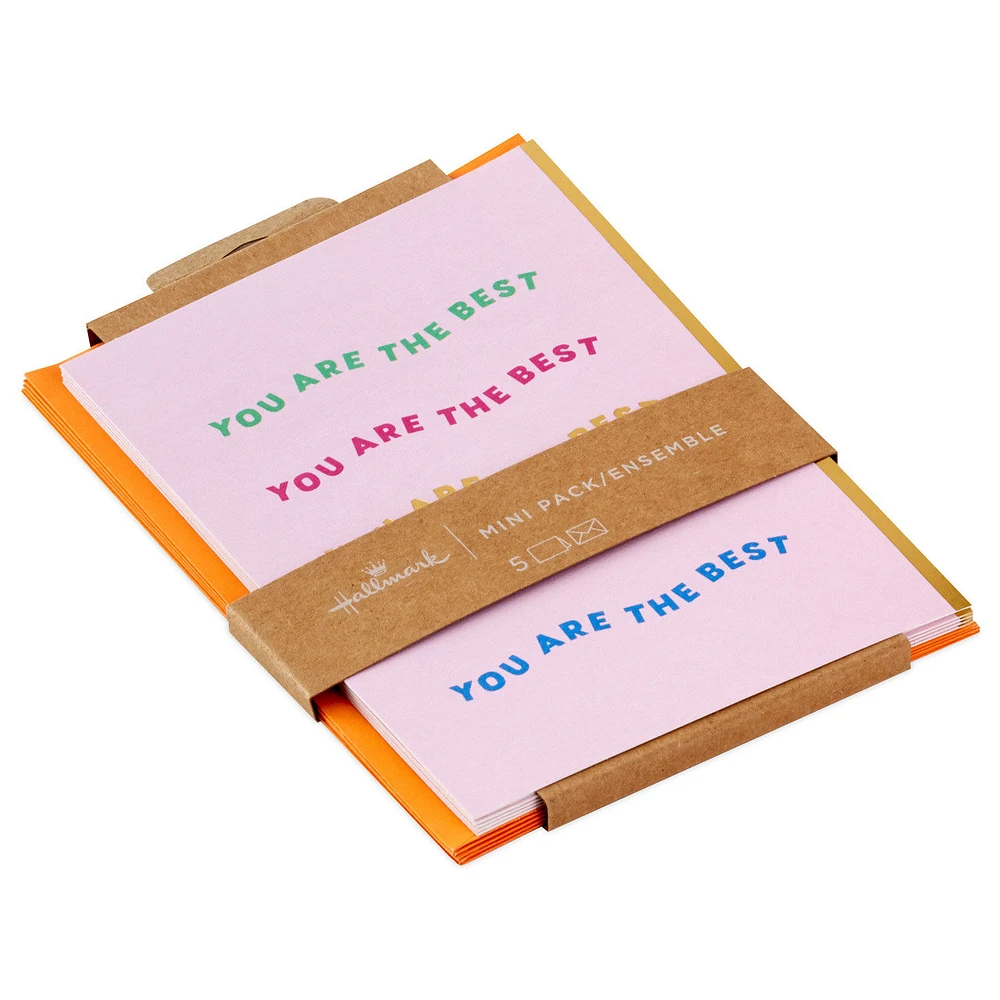 You Are the Best Blank Notes Mini Pack, Set of 5 for only USD 5.00 | Hallmark
