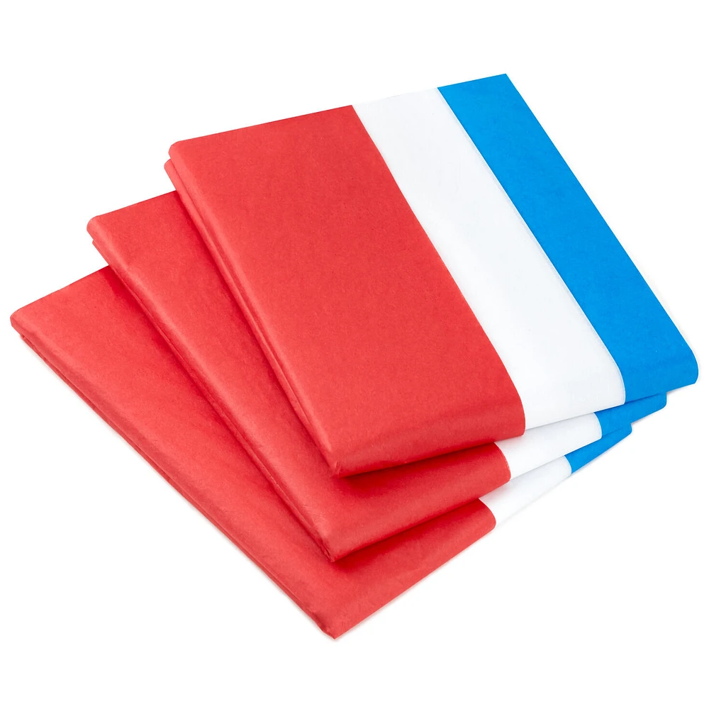 Red/White/Blue 3-Pack Bulk Tissue Paper, 120 sheets for only USD 12.99 | Hallmark