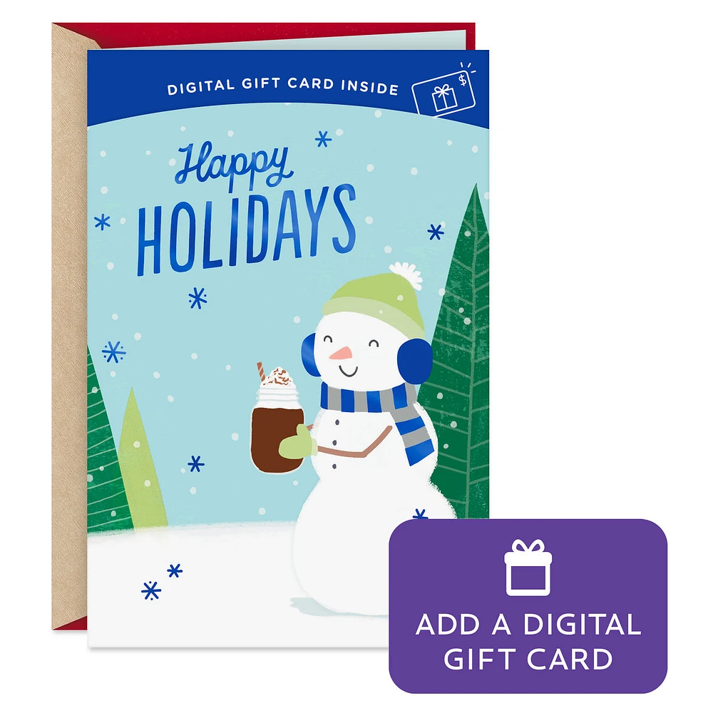 Happy Holidays Smiling Snowman Gift Card Greeting Holiday Card for only USD 4.99 | Hallmark