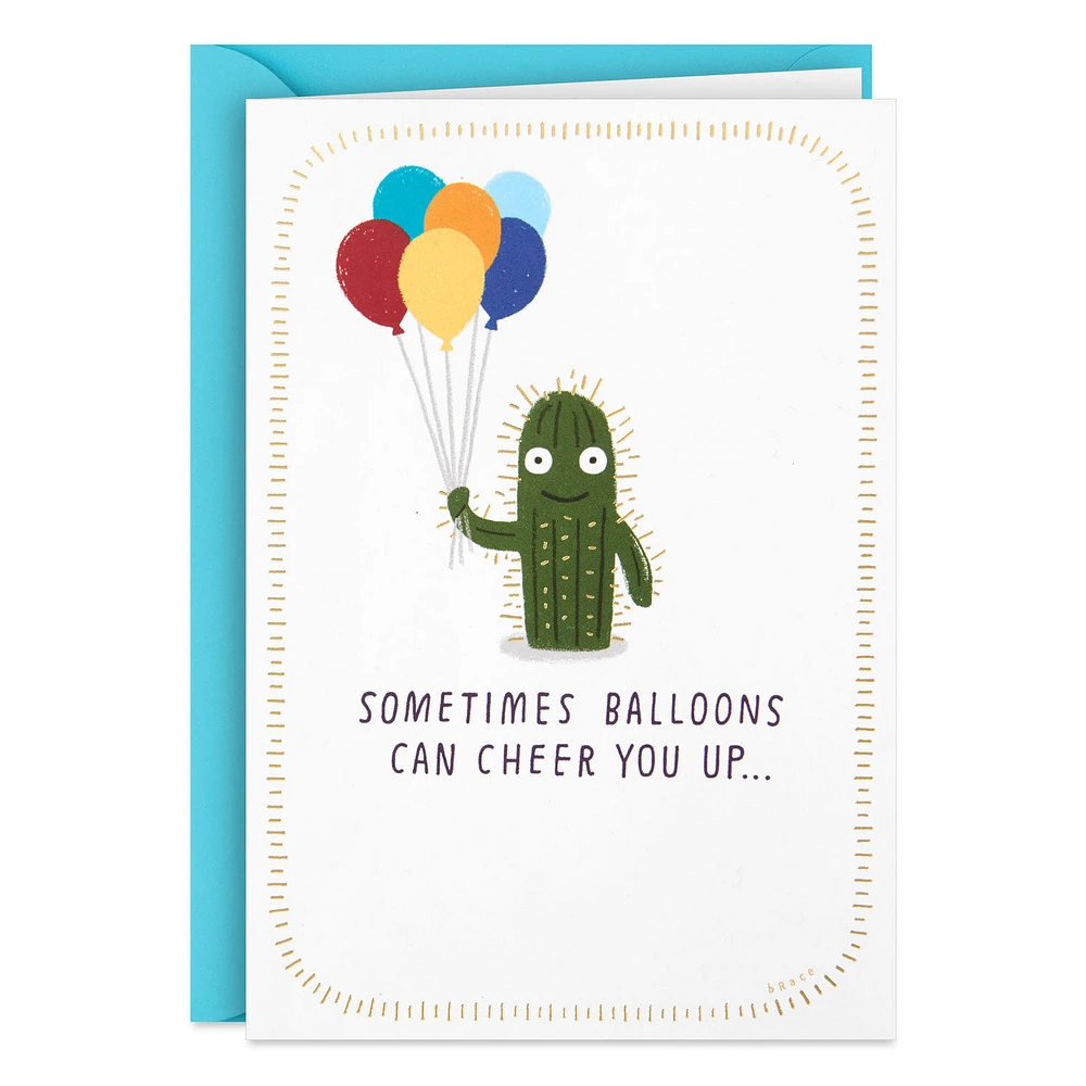 Cactus With Balloons Funny Encouragement Card for only USD 4.49 | Hallmark