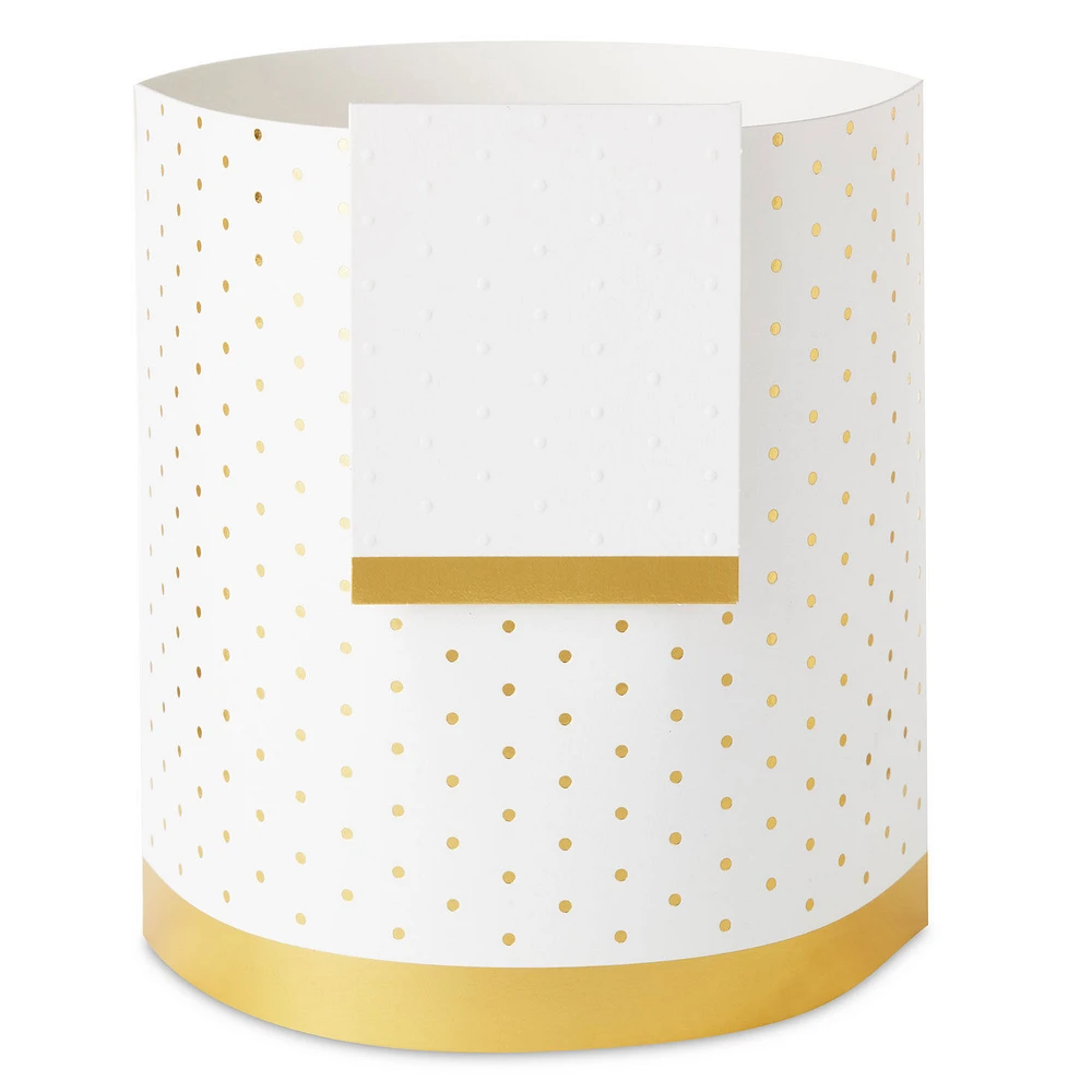 Build-a-Bouquet Gold Polka Dots Pop-Up Paper Vase With Mini Card for only USD 4.99 | Hallmark