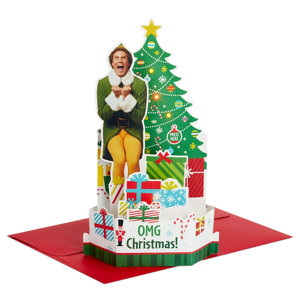 Elf Buddy the Elf™ 3D Pop-Up Christmas Card With Sound and Light for only USD 9.99 | Hallmark