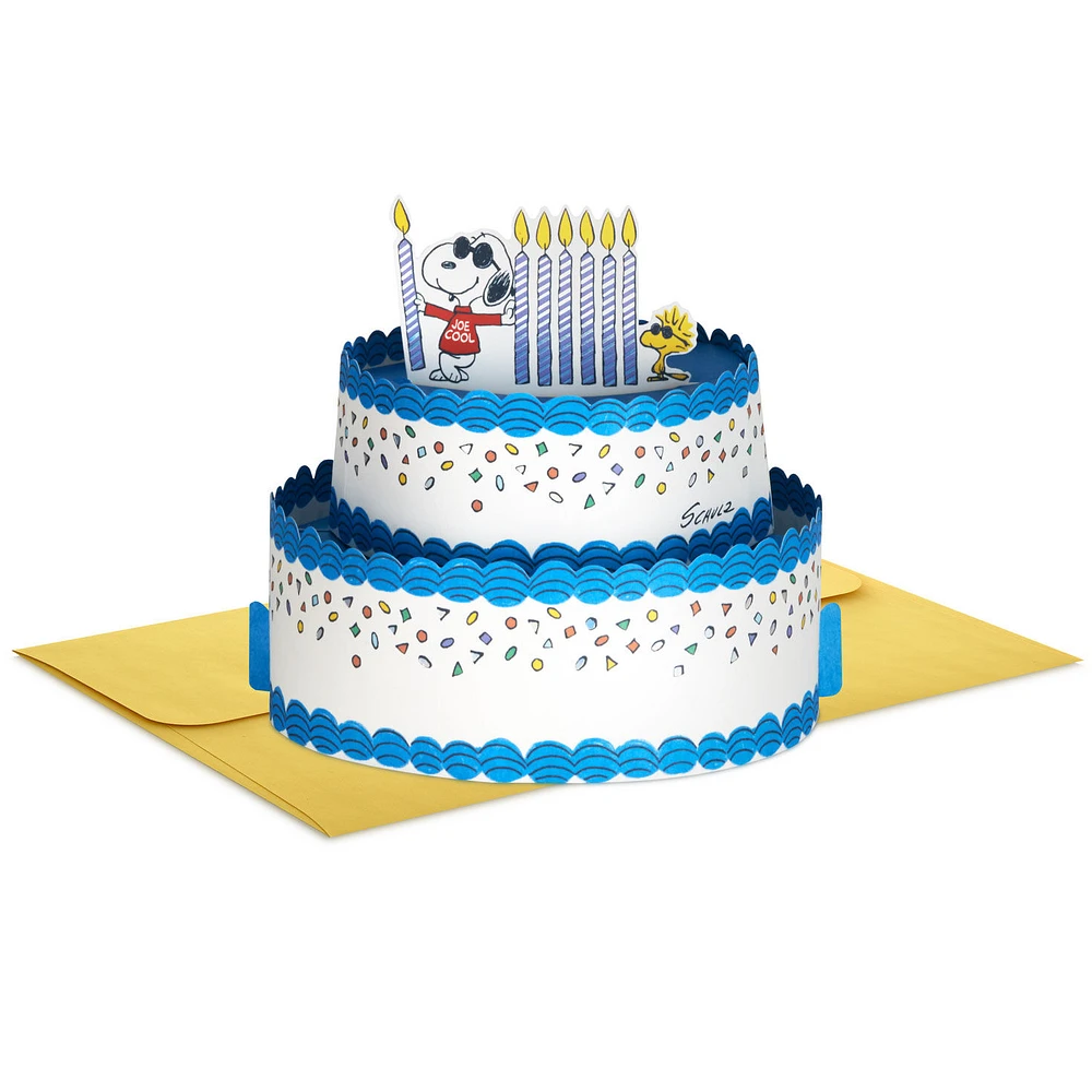 Peanuts® Joe Cool Snoopy Cake 3D Pop-Up Birthday Card for only USD 8.99 | Hallmark