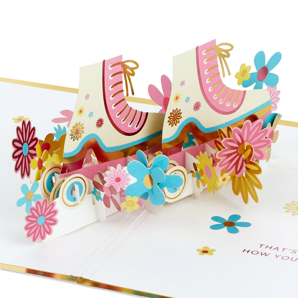 Fun and Fabulous Roller Skates Pop-Up Encouragement Card for only USD 12.99 | Hallmark