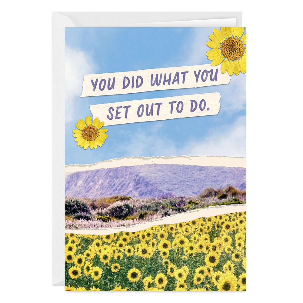 You Did It Sunflower Field Custom Congratulations Card for only USD 4.99 | Hallmark