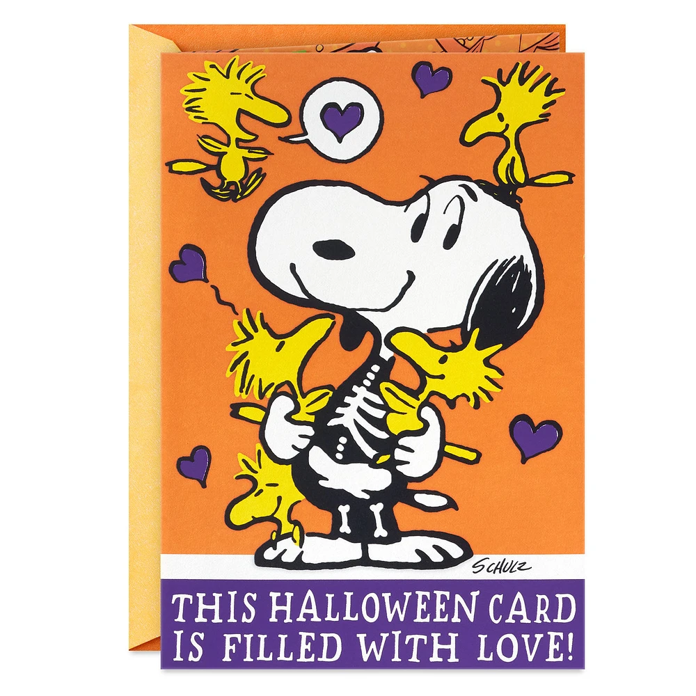 Peanuts® Snoopy and Woodstock Love and Jokes Funny Pop-Up Halloween Card for only USD 6.99 | Hallmark