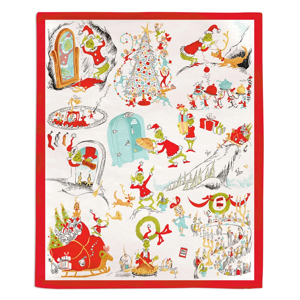 Dr. Seuss's How the Grinch Stole Christmas!™ Storybook Scenes Throw Blanket, 50x60 for only USD 39.99 | Hallmark