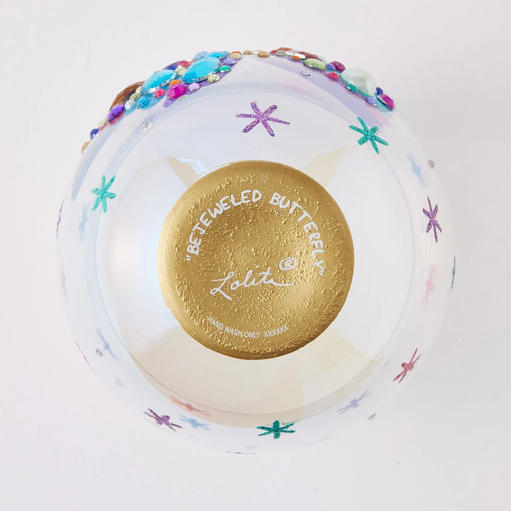Lolita Bejeweled Butterfly Stemless Handpainted Wine Glass, 20 oz. for only USD 24.99 | Hallmark