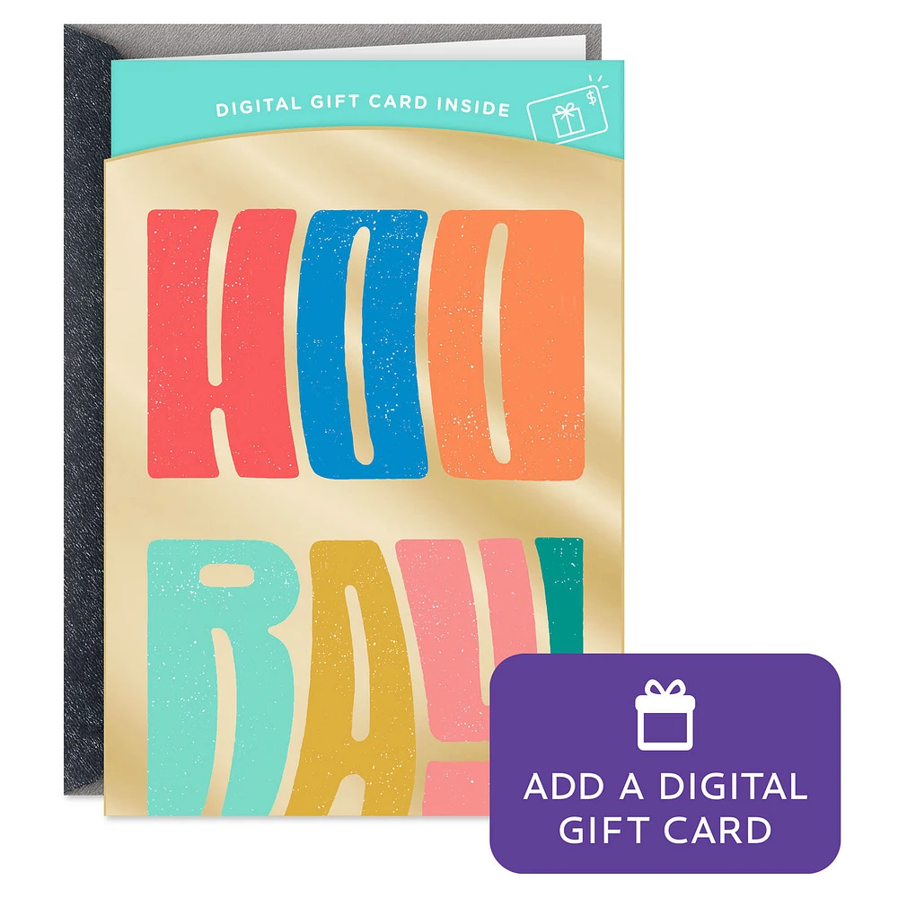 Hooray Gift Card Greeting Congratulations Card for only USD 4.99 | Hallmark