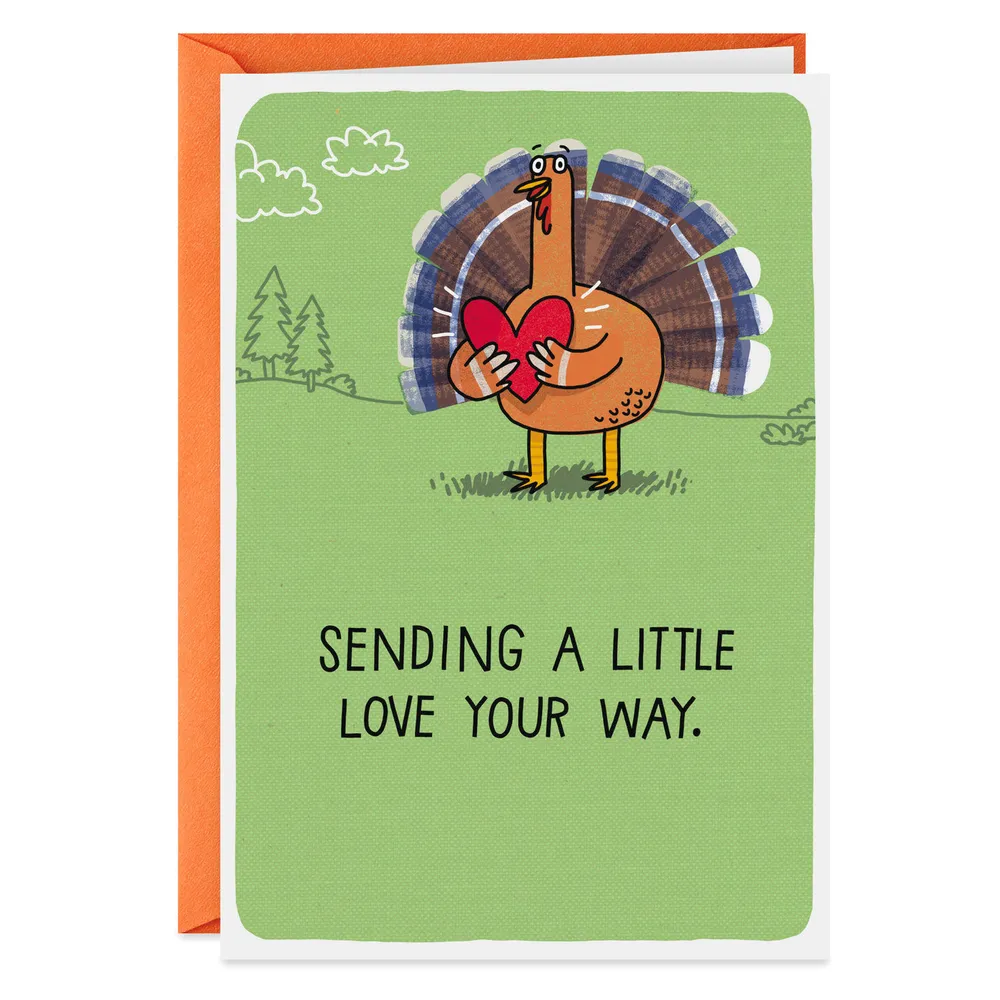 Turkey Sending a Little Love Thanksgiving Card for only USD 3.49 | Hallmark