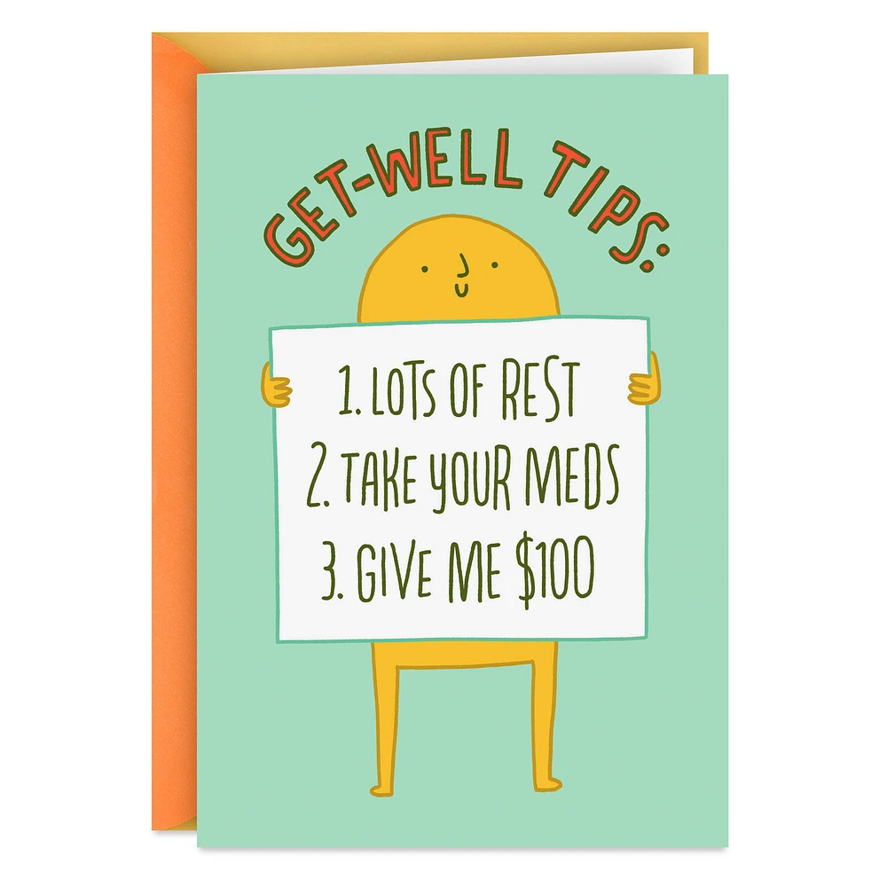 Rest, Meds and Money Funny Get Well Card for only USD 4.49 | Hallmark