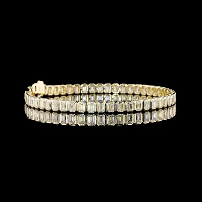 14K Yellow Gold Lab Grown Diamond Tennis Bracelet BC1323