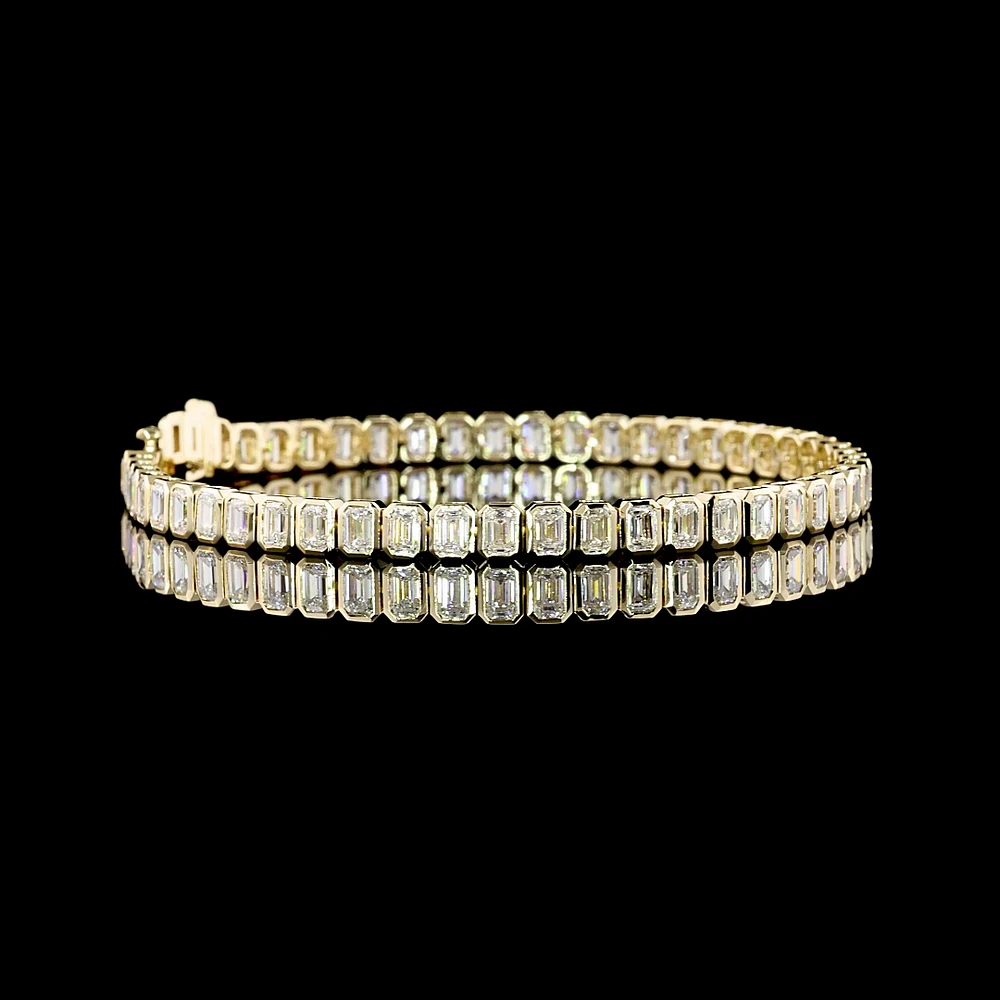 14K Yellow Gold Lab Grown Diamond Tennis Bracelet BC1327