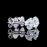14K White Gold Lab Grown Diamond Martini Earrings ER4186