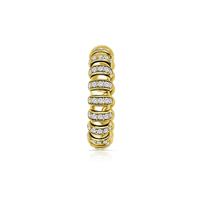 14K Yellow Gold Round 0.90CTW Diamond Band