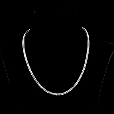 14K White Gold Lab Grown Diamond Tennis Necklace 14.82ctw NK-248