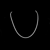14K White Gold Lab Grown Oval Diamond Tennis Necklace 9.89ctw NK-265