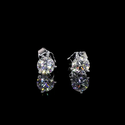 14K White Gold Lab Grown Diamond Martini Earrings R150W14M294