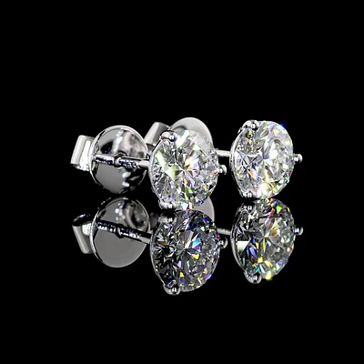 14K White Gold Lab Grown Diamond Martini Earrings ER4036