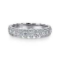 Gabriel & Co. - LR51483W44JJ - 14K White Gold Round Pav‚ Diamond Band