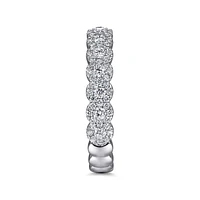 Gabriel & Co. - LR51483W44JJ - 14K White Gold Round Pav‚ Diamond Band