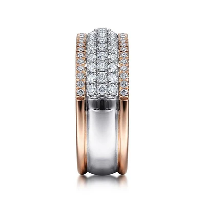Gabriel & Co. - LR51549T45JJ - 14K WhiteRose Gold Pav‚ Diamond Ring