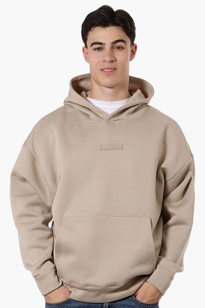 Essentials By Drill Box Logo Fleece Hoodie - Taupe