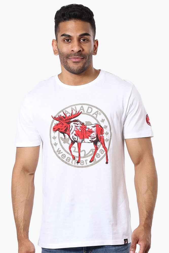Canada Weather Gear Moose Print Tee - White